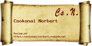 Csokonai Norbert névjegykártya